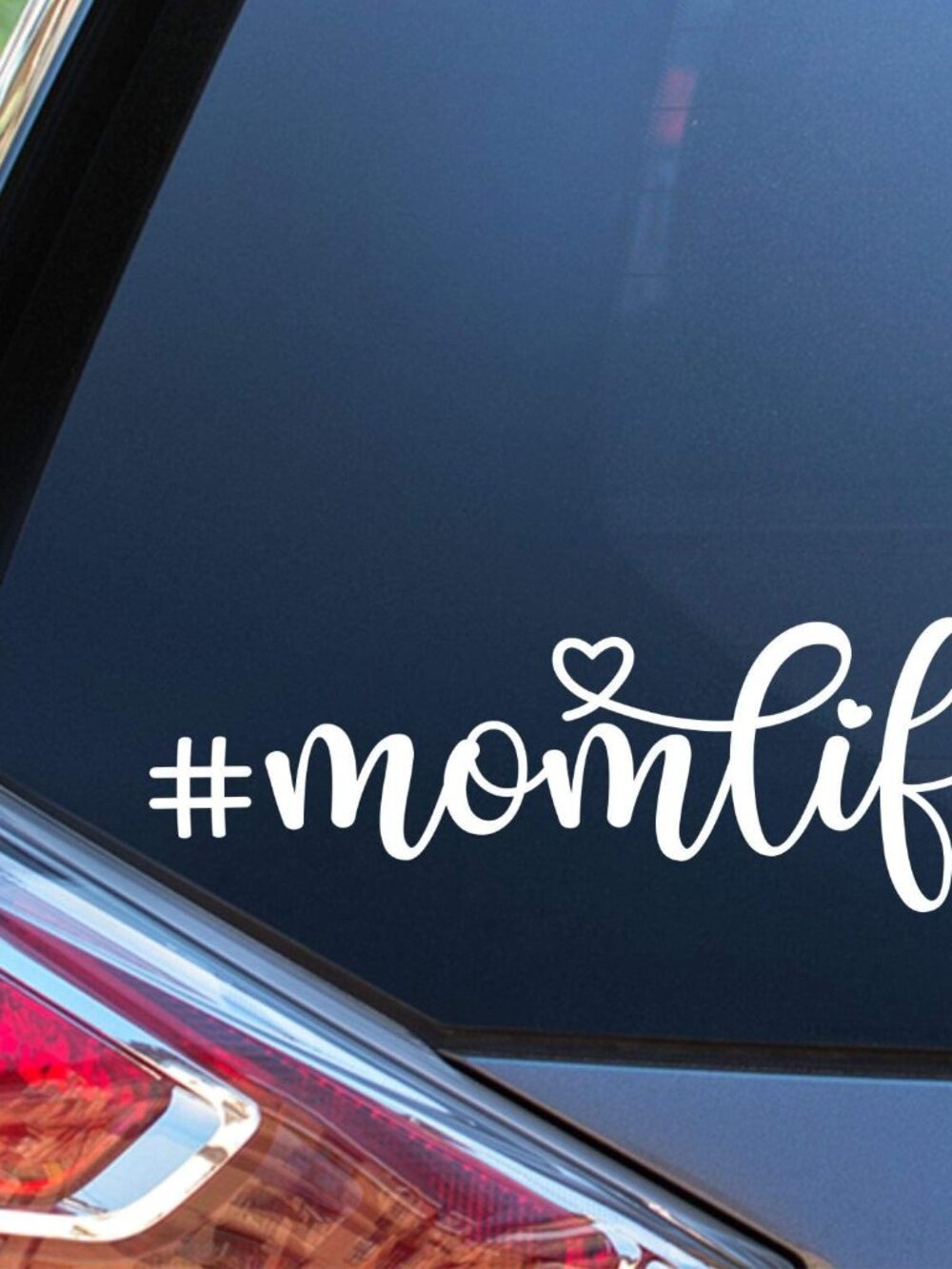 Mom Life Decal Vinyl Car Sticker | Cars Trucks Vans Walls Laptop | White | 7 x 2